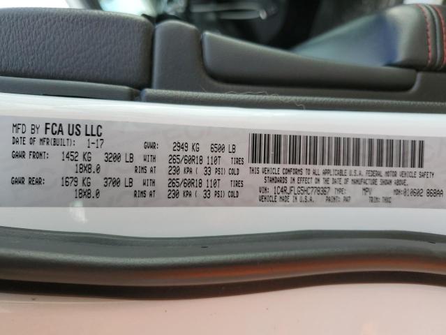 1C4RJFLG5HC778367 - 2017 JEEP GRAND CHER TRAILHAWK 白色 照片 13