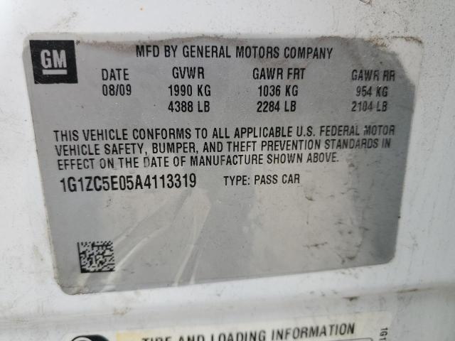 1G1ZC5E05A4113319 - 2010 CHEVROLET MALIBU 1LT 白色 照片 13