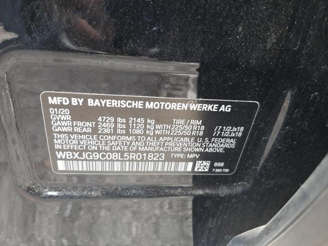 WBXJG9C08L5R01823 - 2020 BMW X1 XDRIVE28I Черный фото 10