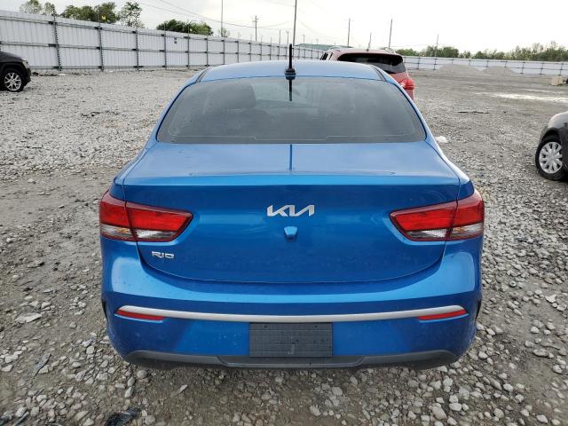 3KPA24AD9NE485387 - 2022 KIA RIO LX BLUE photo 6