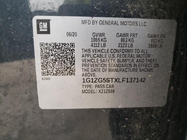 1G1ZG5STXLF137142 - 2020 CHEVROLET MALIBU RS 蓝色 照片 12