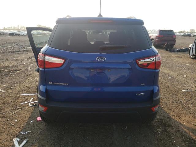 MAJ6P1UL8JC237664 - 2018 FORD ECOSPORT SE BLUE photo 6