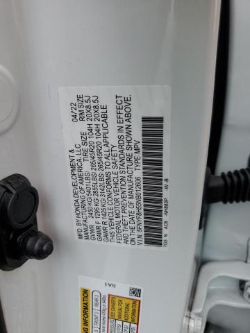 5FNYF8H55NB012606 - 2022 HONDA PASSPORT EXL 白色 照片 13
