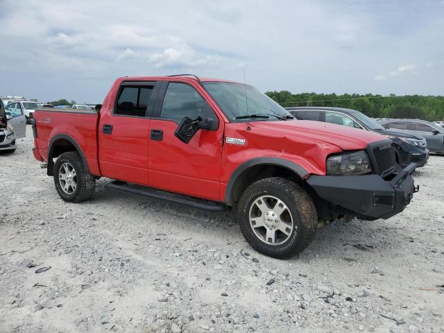 1FTPW14514KD28336 - 2004 FORD F150 SUPERCREW RED photo 4