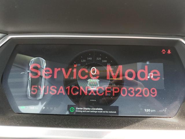 5YJSA1CNXCFP03209 - 2012 TESLA MODEL S GRAY photo 9