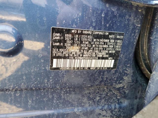 4S4WMAPD6N3462139 - 2022 SUBARU ASCENT LIMITED BLUE photo 13