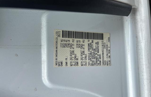 1N6ED1EK4NN611635 - 2022 NISSAN FRONTIER S WHITE photo 10