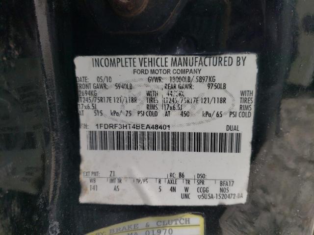 1FDRF3HT4BEA48401 - 2011 FORD F350 SUPER DUTY BLACK photo 13