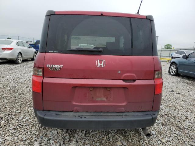 5J6YH28776L024256 - 2006 HONDA ELEMENT EX MAROON photo 6