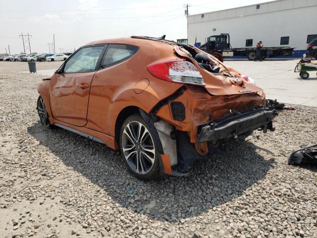 KMHTC6AE3GU299645 - 2016 HYUNDAI VELOSTER TURBO ORANGE photo 2