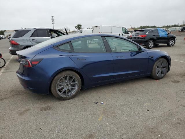 5YJ3E1EA5MF923359 - 2021 TESLA MODEL 3 BLUE photo 3