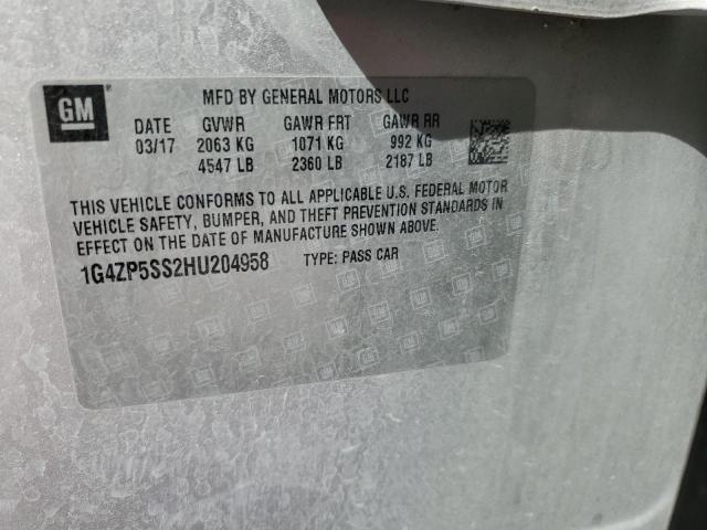 1G4ZP5SS2HU204958 - 2017 BUICK LACROSSE ESSENCE SILVER photo 12