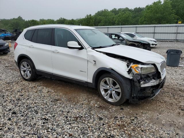 5UXWX7C55BL730945 - 2011 BMW X3 XDRIVE35I WHITE photo 4