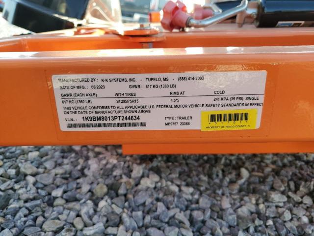 1K9BM8013PT244634 - 2000 MISC SIGN TRAIL 橙色 照片 10