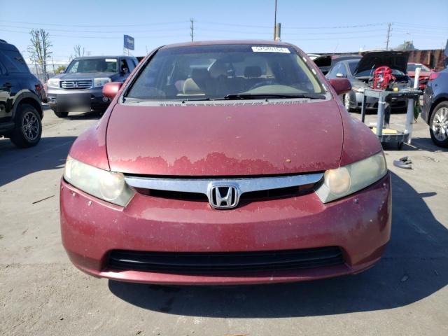 1HGFA16567L013572 - 2007 HONDA CIVIC LX RED photo 5