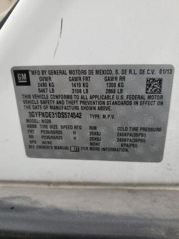 3GYFNDE31DS574542 - 2013 CADILLAC SRX PERFORMANCE COLLECTION Ақ фото 13