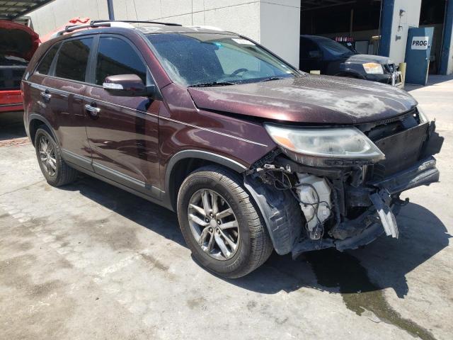 5XYKT4A69EG502047 - 2014 KIA SORENTO LX MAROON photo 4