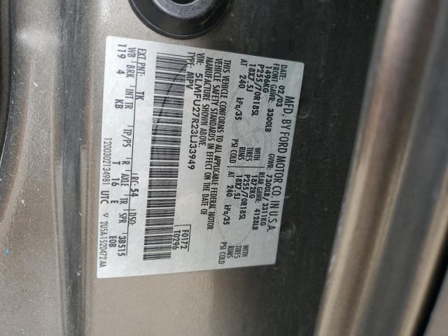 5LMFU27R23LJ33949 - 2003 LINCOLN NAVIGATOR თაფლისფერი ფოტო 13