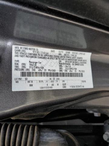 1FAHP3K29CL320568 - 2012 FORD FOCUS SE GRAY photo 12