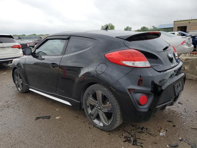 KMHTC6AE5EU193095 - 2014 HYUNDAI VELOSTER TURBO BLACK photo 2