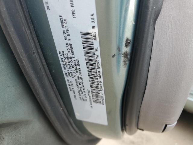 4S3BE625147210058 - 2004 SUBARU LEGACY L SPECIAL GREEN photo 12