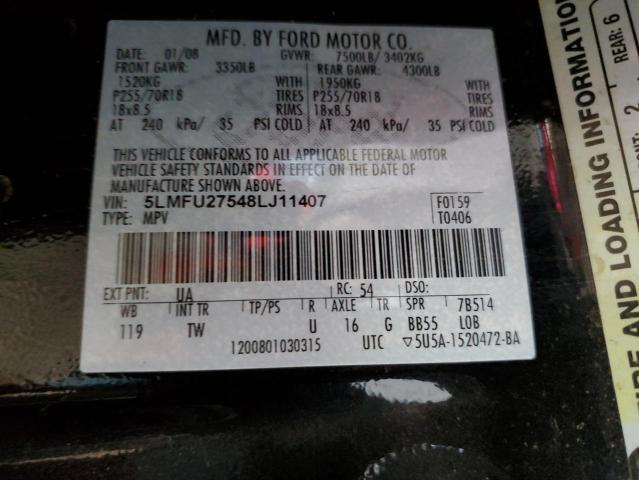 5LMFU27548LJ11407 - 2008 LINCOLN NAVIGATOR BLACK photo 13