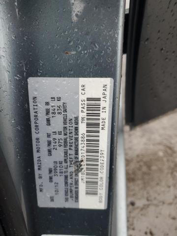 JM1BL1L72D1743886 - 2013 MAZDA 3 I TEAL photo 12