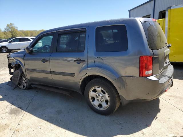 5FNYF4H22CB069955 - 2012 HONDA PILOT LX GRAY photo 2