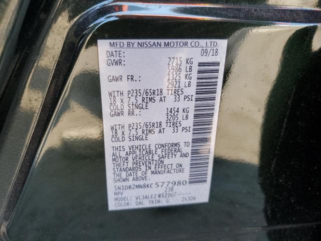 5N1DR2MN8KC577980 - 2019 NISSAN PATHFINDER S GREEN photo 13