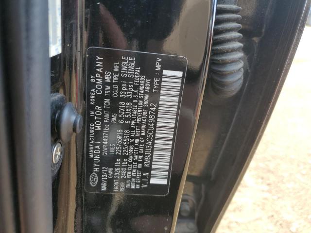 KM8JU3AC5CU498742 - 2012 HYUNDAI TUCSON GLS BLACK photo 13