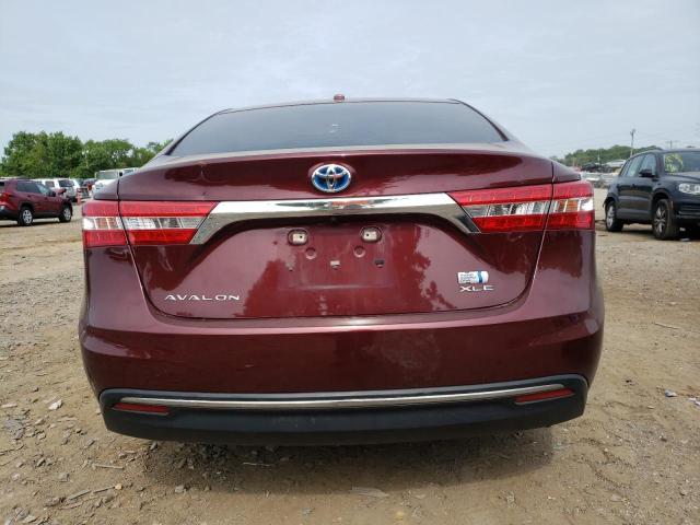 4T1BD1EB3EU032563 - 2014 TOYOTA AVALON HYBRID BURGUNDY photo 6