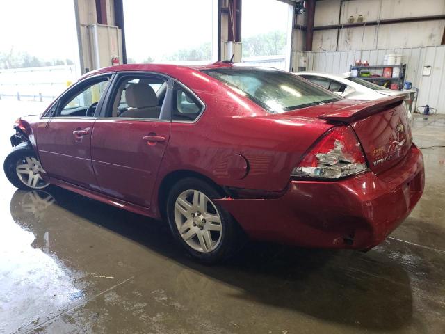 2G1WB5E37D1206164 - 2013 CHEVROLET IMPALA LT RED photo 2