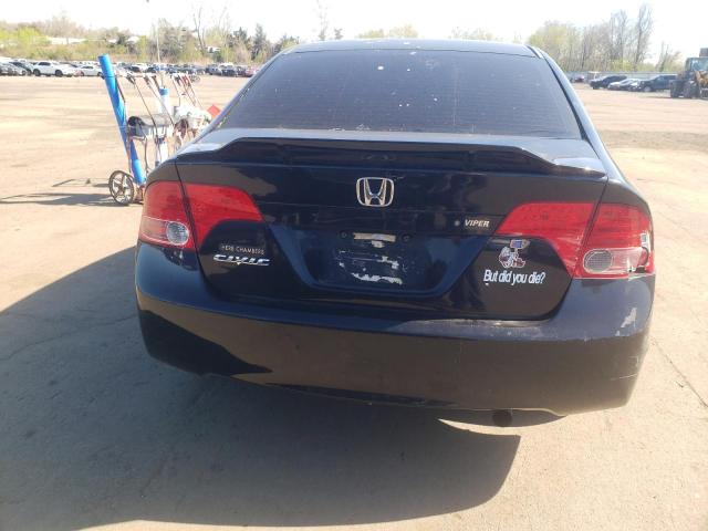 2HGFA16547H300423 - 2007 HONDA CIVIC LX BLACK photo 6