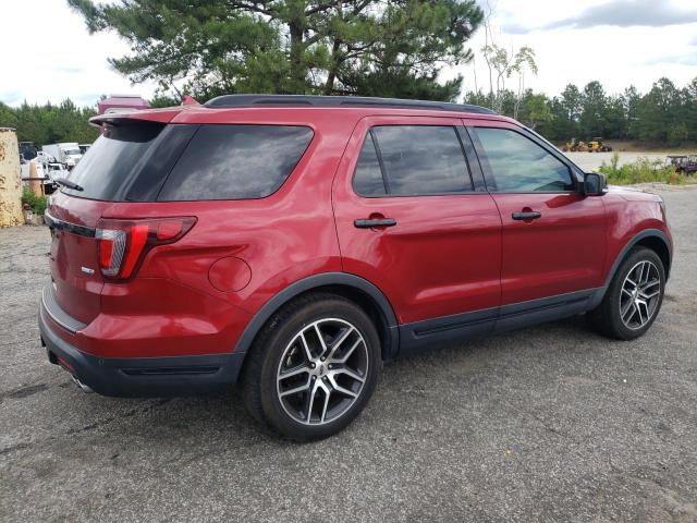 1FM5K8GT6JGC87301 - 2018 FORD EXPLORER SPORT RED photo 3