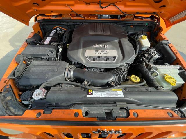 1C4AJWAG7CL144244 - 2012 JEEP WRANGLER SPORT ORANGE photo 7