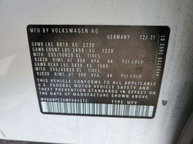 WVGUNPE25MP064372 - 2021 VOLKSWAGEN ID.4 PRO S თეთრი ფოტო 14