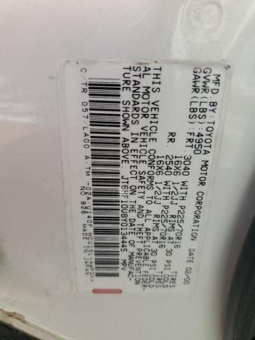 JT6HF10U8Y0134445 - 2000 LEXUS RX 300 WHITE photo 13