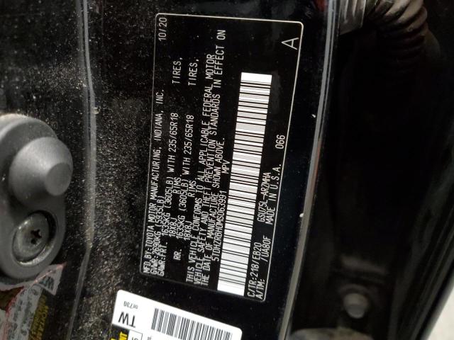 5TDHZRBH0MS063991 - 2021 TOYOTA HIGHLANDER XLE BLACK photo 13