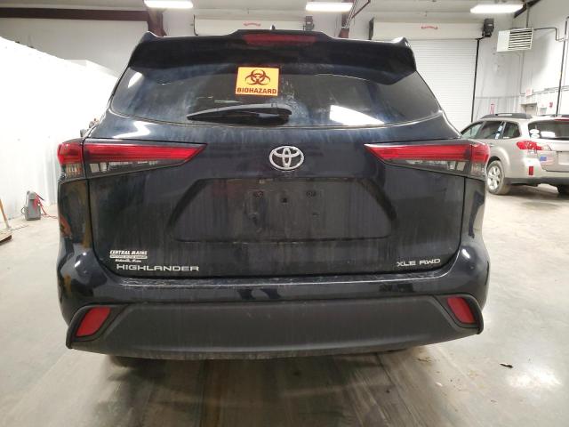 5TDHZRBH0MS063991 - 2021 TOYOTA HIGHLANDER XLE BLACK photo 6