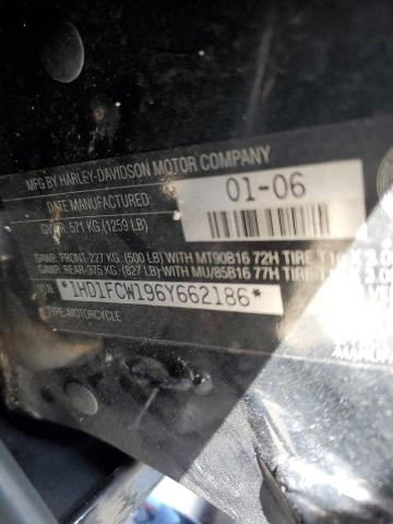 1HD1FCW196Y662186 - 2006 HARLEY-DAVIDSON FLHTCUI BLACK photo 9