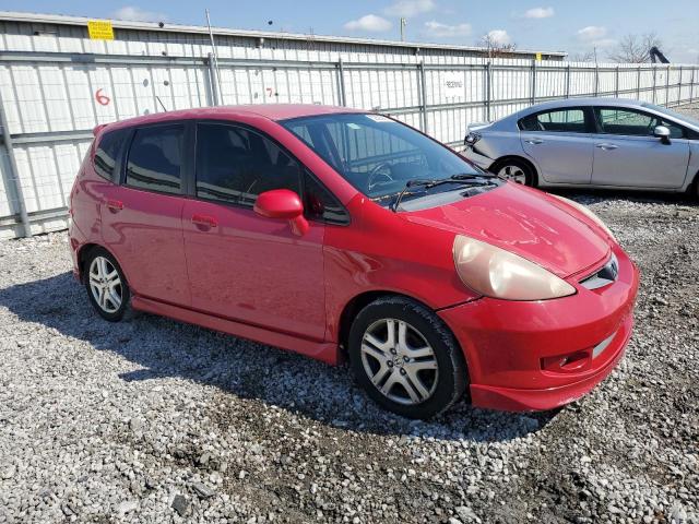 JHMGD38647S033657 - 2007 HONDA FIT S RED photo 4