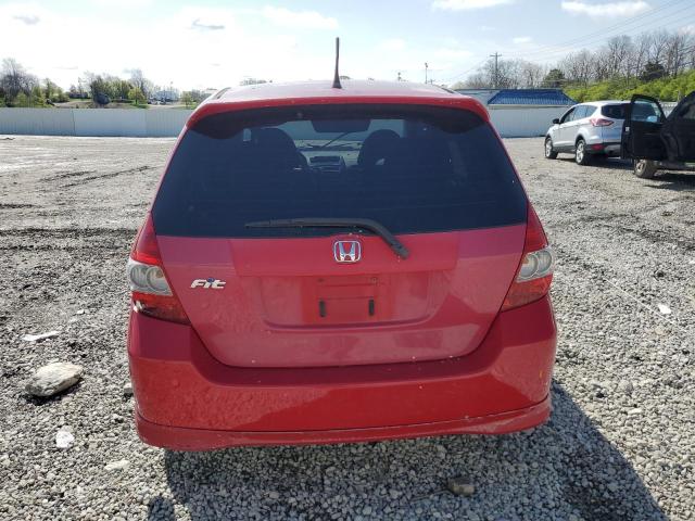 JHMGD38647S033657 - 2007 HONDA FIT S RED photo 6