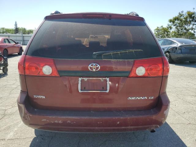 5TDZK23C07S083620 - 2007 TOYOTA SIENNA CE BURGUNDY photo 6