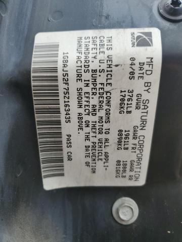 1G8AJ52F75Z163435 - 2005 SATURN ION LEVEL 2 金色 照片 12