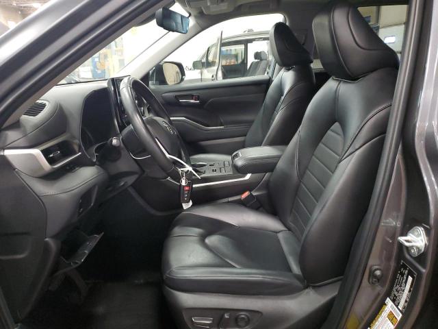 5TDGZRBH3NS597256 - 2022 TOYOTA HIGHLANDER XLE CHARCOAL photo 7