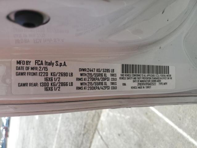 ZFBERFAT1F6A02522 - 2015 RAM PROMASTER WHITE photo 13