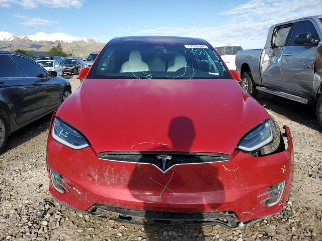 5YJXCAE40HF074961 - 2017 TESLA MODEL X RED photo 5