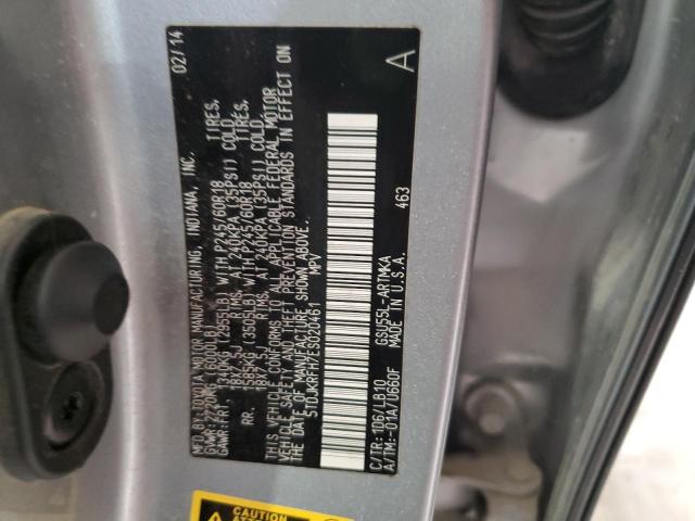 5TDJKRFH7ES020461 - 2014 TOYOTA HIGHLANDER XLE SILVER photo 13