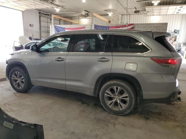 5TDJKRFH7ES020461 - 2014 TOYOTA HIGHLANDER XLE SILVER photo 2
