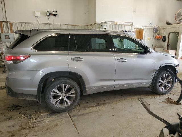 5TDJKRFH7ES020461 - 2014 TOYOTA HIGHLANDER XLE SILVER photo 3